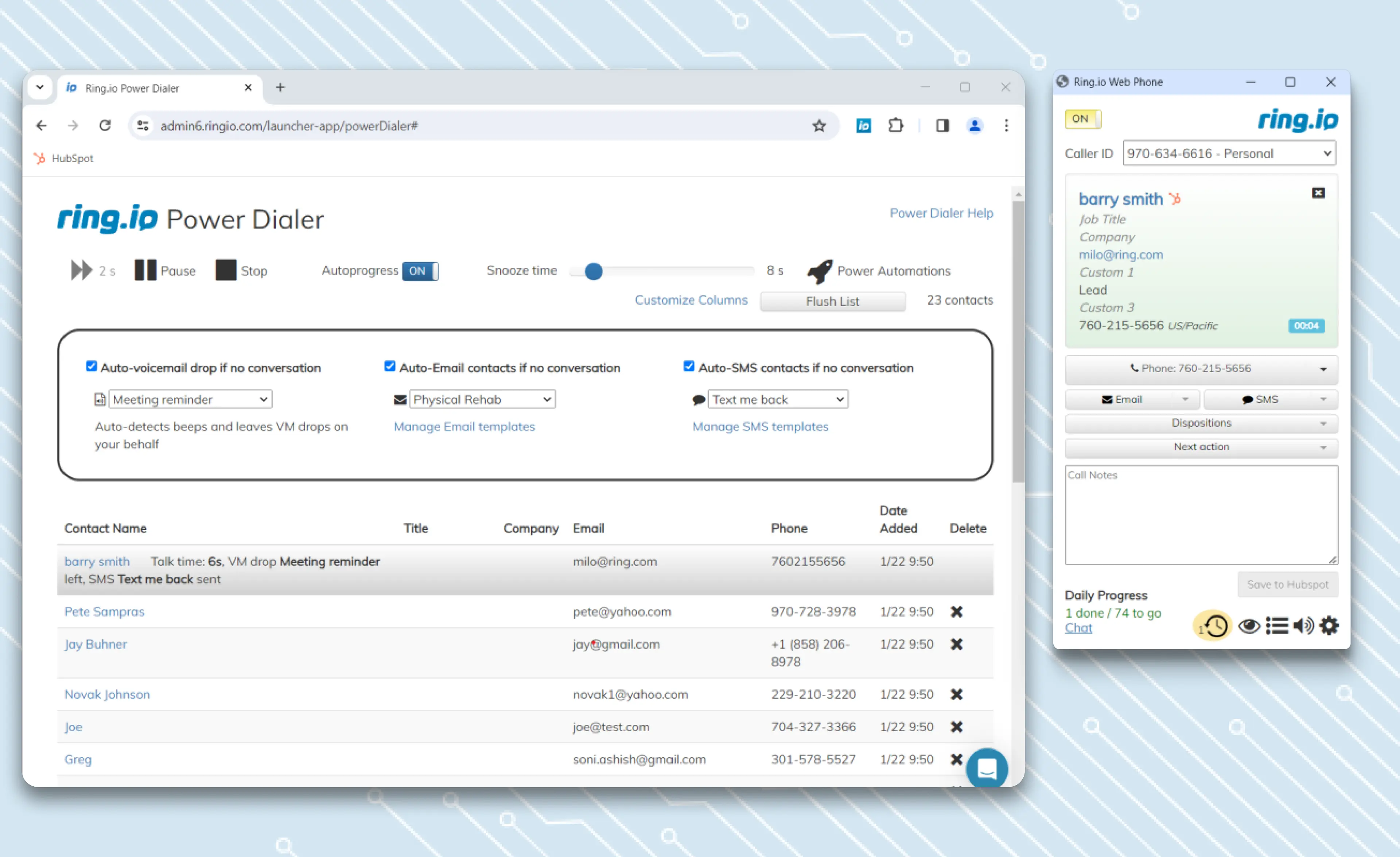 Power dialer